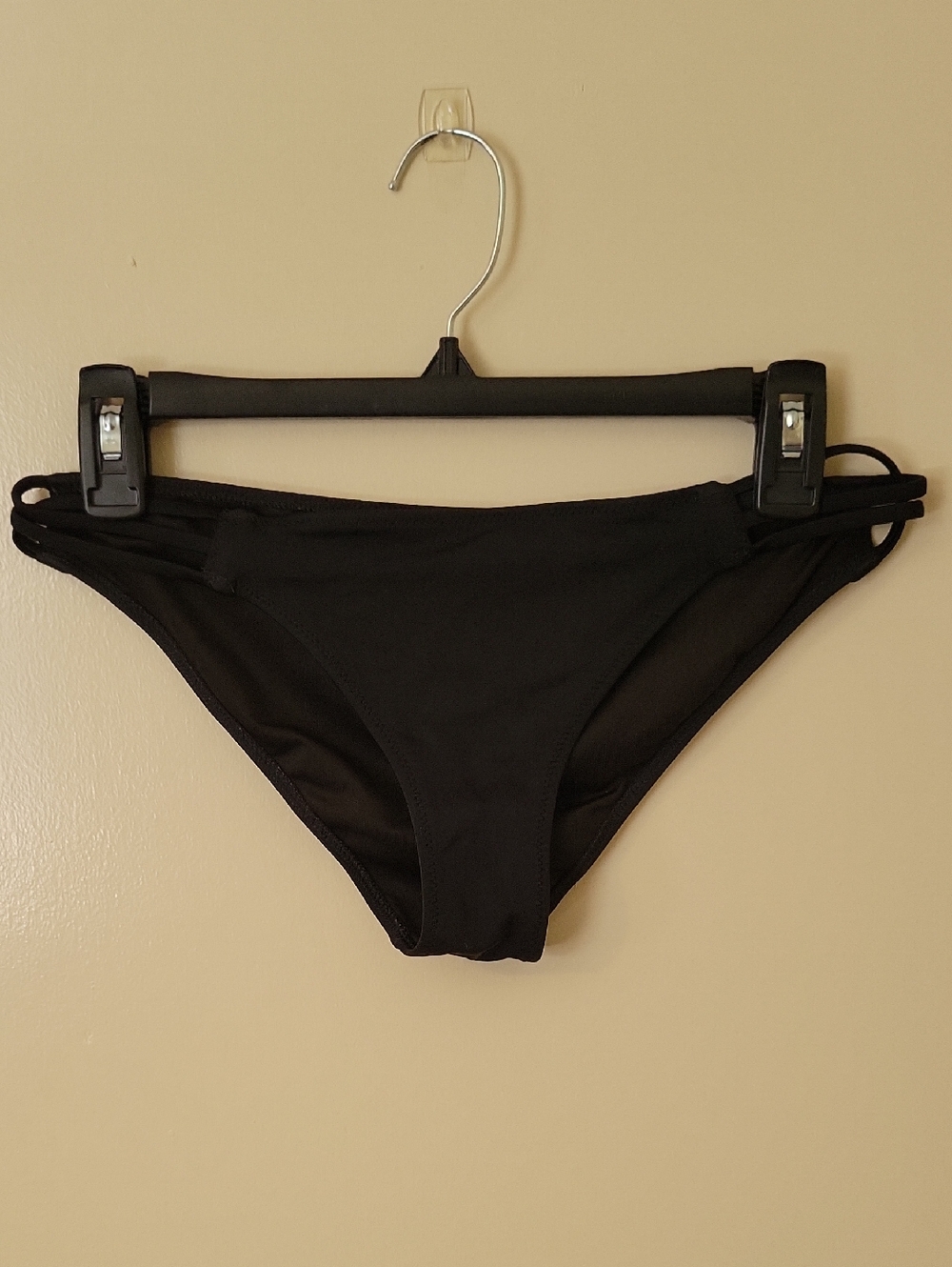 Victoria's Secret Black Bikini Bottom with Triple Side Straps